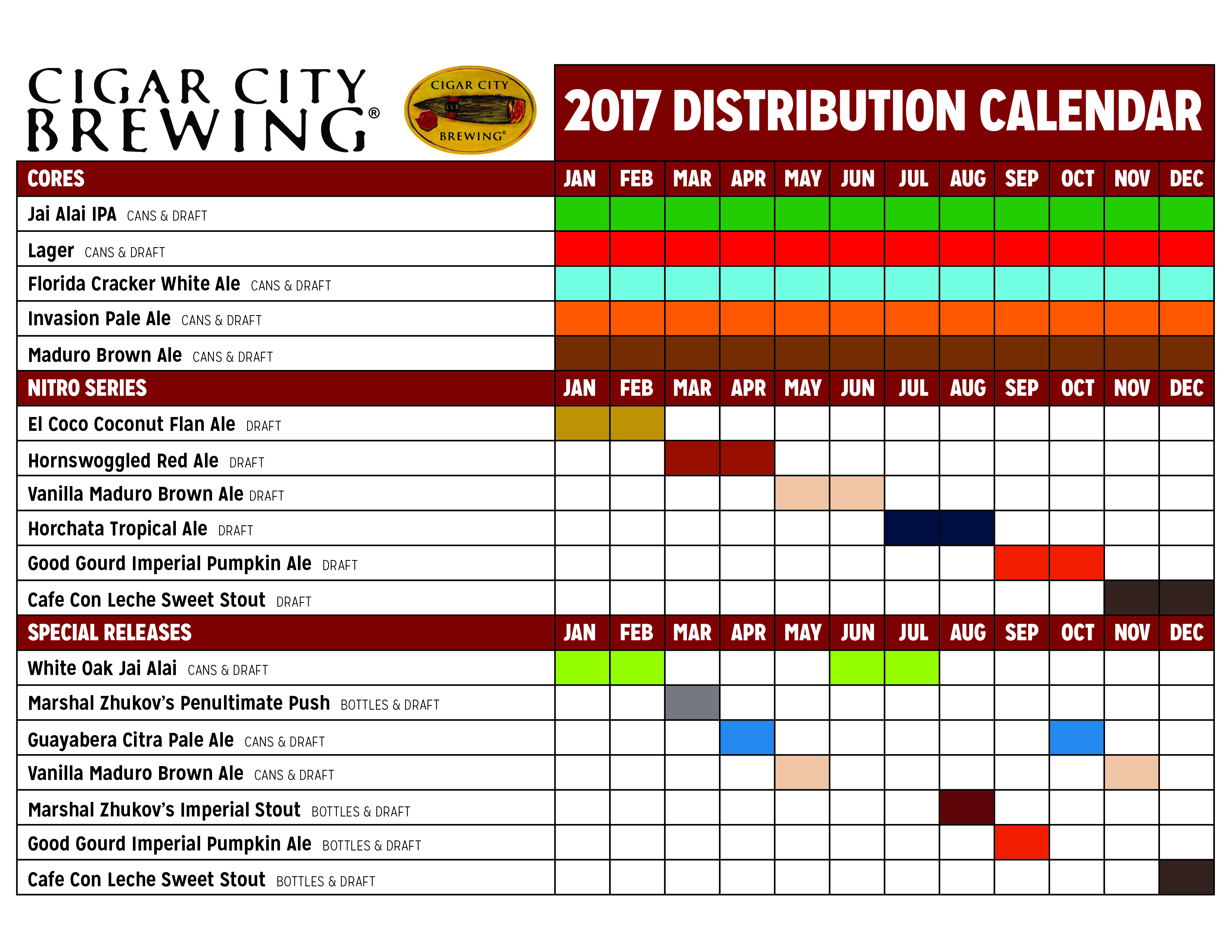 CCB Distribution Calendar 2017