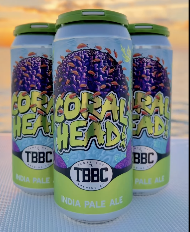 Tampa Bay Brewing Coral Head IPA cans