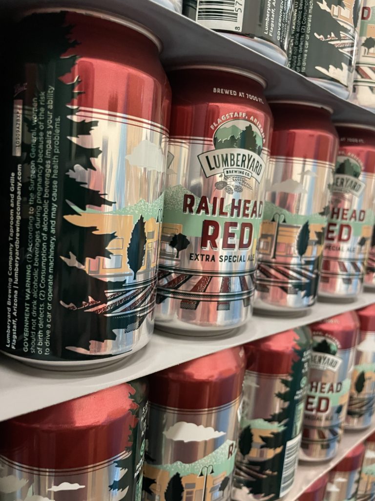 Lumberyard Brewing's Railhead Red Ale Cans