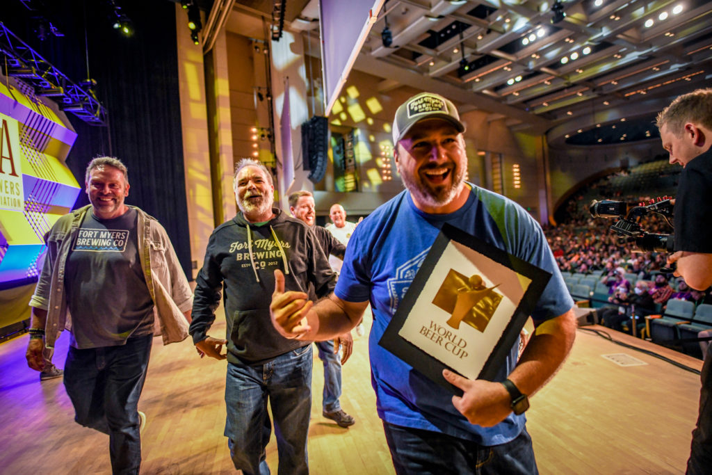 Fort Myers Brewing Company accepts award